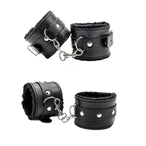 fetish beginner el ve ayak kelepcesi bdsm seti siyah 204 1